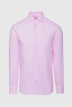 Pink linen shirt for men