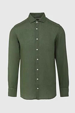 Men's green linen shirt