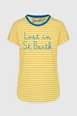 Yellow cotton T-shirt for women