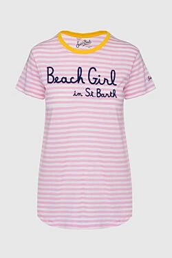 Pink cotton t-shirt for women