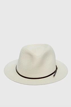 Cotton and polyester hat white for men