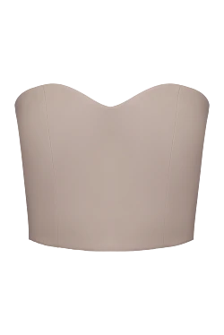 Beige leather corset for women