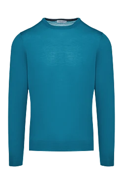 Blue wool jumper for men