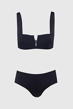 Women's black two-piece swimsuit