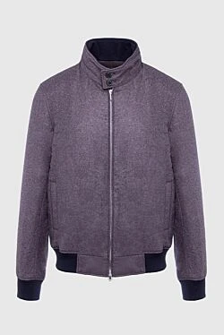 Wool and cashmere jacket purple for men