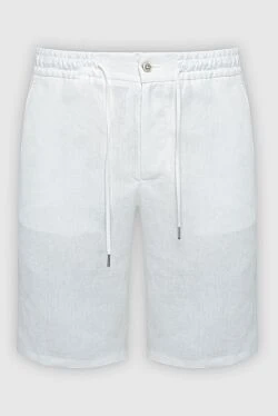 White linen shorts for men