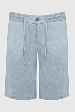 Linen and wool shorts gray for men