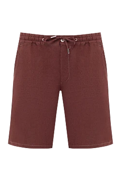 White linen and wool shorts for men