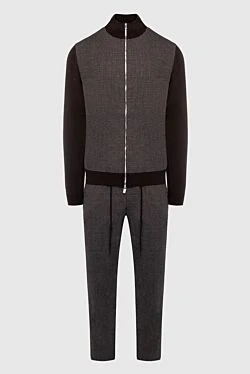 Men's wool sports suit, brown