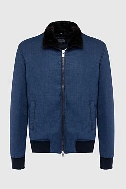 Wool and elastane jacket blue for men