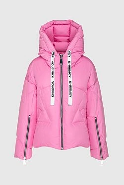 Women's pink polyester down jacket