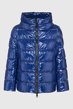 Women's blue polyamide down jacket