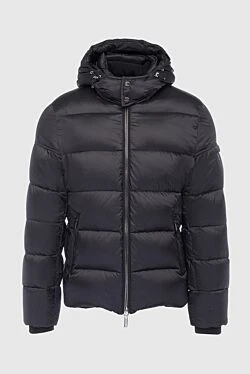 Men's down jacket made of polyester black