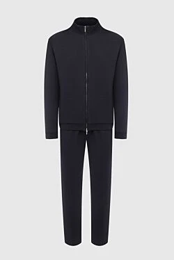 Men's cotton sports suit, black