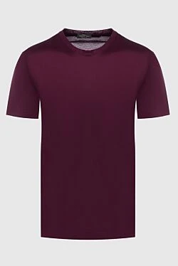 Cotton T-shirt burgundy for men