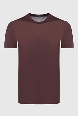 Brown cotton T-shirt for men