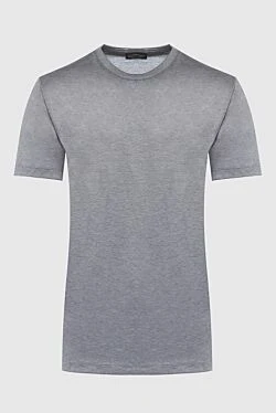 Gray cotton T-shirt for men