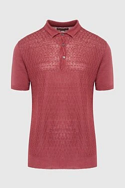 Cotton polo red for men