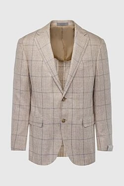 Men's beige silk jacket