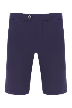 Шорты из гладкого хлопка с добавлением эластана в ультрамариновом тоне