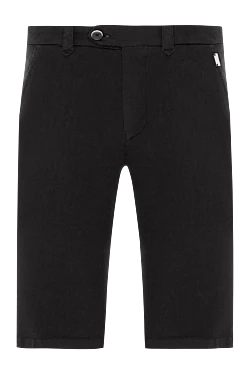 Ерлерге арналған зығыр және мақта-матадан жасалған қара көк түсті белбеуі бар шорт