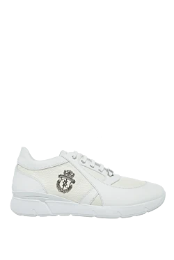 White leather sneakers for men