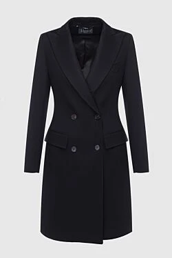 Women's black wool coat