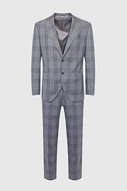 Gray wool men's suit