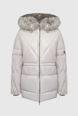 Gray down jacket for women