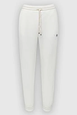 White cotton trousers for women