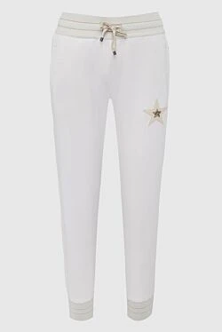 White cotton trousers for women