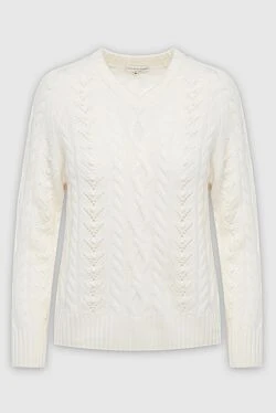 White cashmere jumper for women