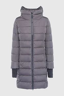 Gray polyamide down jacket for women