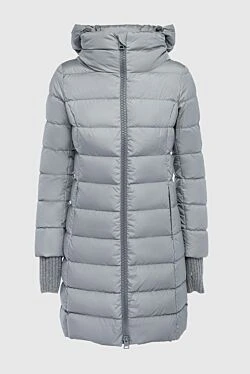 Gray polyamide down jacket for women