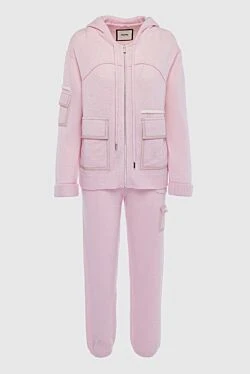 Women's pink walking suit made of wool and cashmere