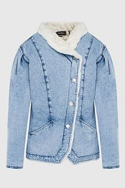 Blue cotton denim jacket for women