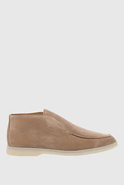 Beige nubuck loafers for men