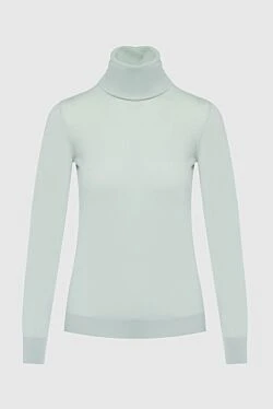 Green cashmere golf for women