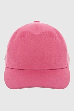 Pink cashmere cap for women