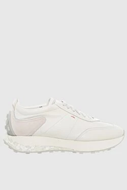 White leather sneakers for women