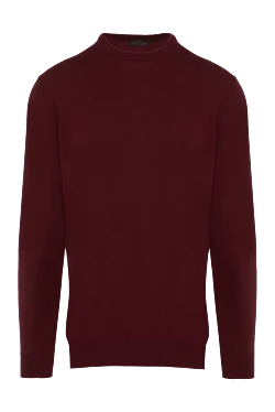 Wool jumper burgundy for men