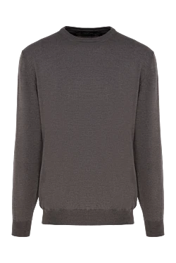 Brown wool jumper for men