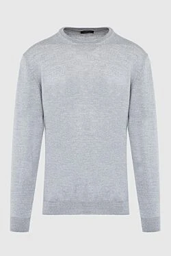 Wool jumper gray for men