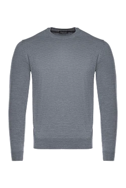 Wool jumper gray for men