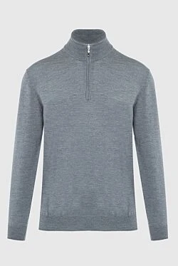 Gray wool troyer for men