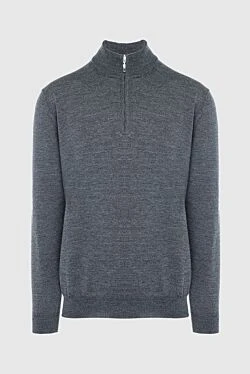 Gray wool troyer for men