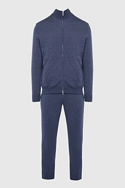 Men's wool sports suit, blue