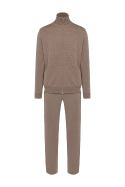 Beige men's wool sports suit