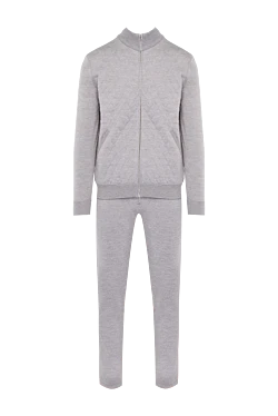 Gray men's wool sports suit