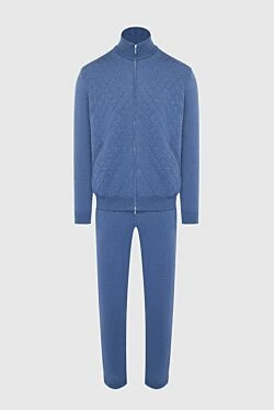 Men's blue wool sports suit